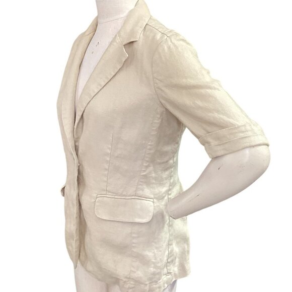 Cabi Linen Safari Blazer Style #902 Sz M Beige 178C - Picture 6 of 10